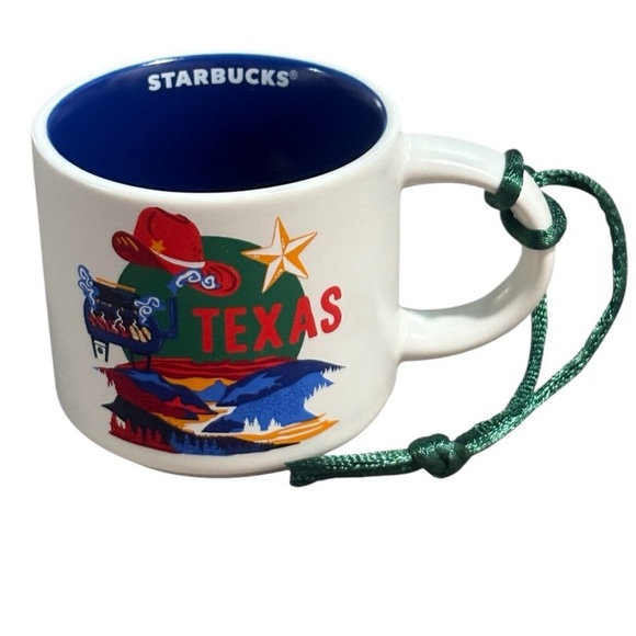Starbucks Discovery Series Texas Demitasse Mini Coffee Cup Christmas Ornament